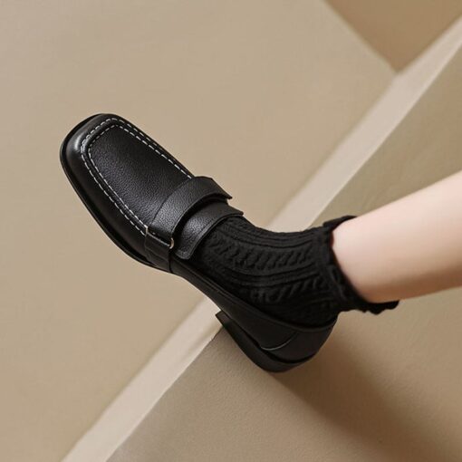 Buy CHIKO Crisbell Square Toe Block Heels Loafers Shoes online shopping cheap