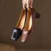 Buy CHIKO Daisy Square Toe Block Heels Loafers Shoes online shopping cheap
