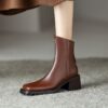 Buy CHIKO Dalila Square Toe Block Heels Ankle Boots online shopping cheap