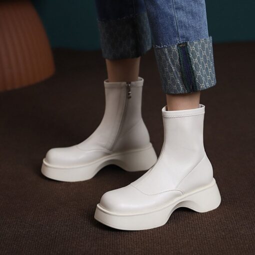 Buy CHIKO Damasia Square Toe Flatforms Ankle Boots online shopping cheap