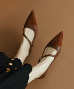 CHIKO Daniesha Pointy Toe Block Heels Mary Jane Shoes