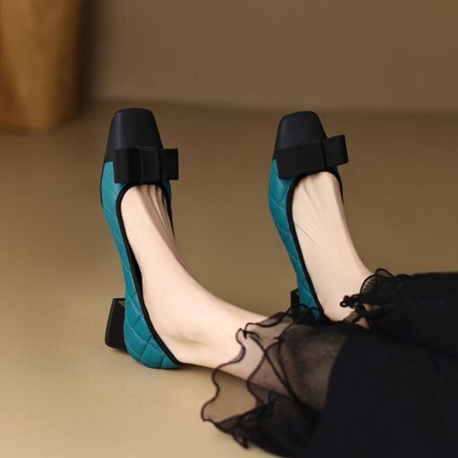 Buy CHIKO Danisha Square Toe Block Heels Pumps Shoes online shopping cheap