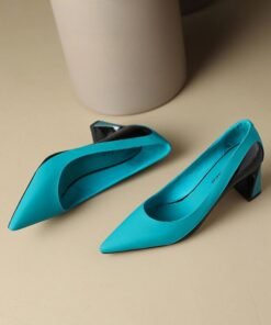 CHIKO Danna Pointy Toe Block Heels Pumps Shoes