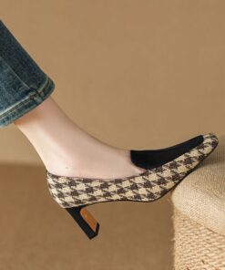 CHIKO Dannah Square Toe Chunky Heels Loafers Shoes