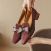 Buy CHIKO Darnisha Square Toe Block Heels Loafers Shoes online shopping cheap