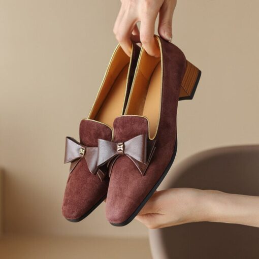 Buy CHIKO Darnisha Square Toe Block Heels Loafers Shoes online shopping cheap