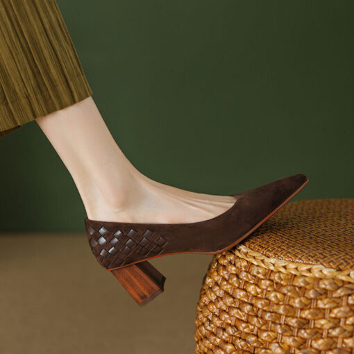 Buy CHIKO Dawnetta Pointy Toe Block Heels Pumps Shoes online shopping cheap