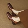 Buy CHIKO Debriana Square Toe Block Heels Pumps Shoes online shopping cheap