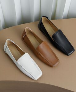 CHIKO Deloris Square Toe Block Heels Loafer Flats