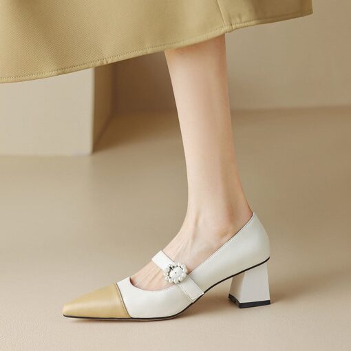 Buy CHIKO Dericka Pointy Toe Block Heels Mary Jane Shoes online shopping cheap