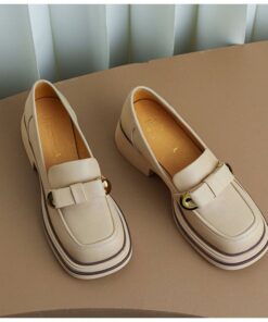 CHIKO Dionisa Square Toe Block Heels Loafers Shoes