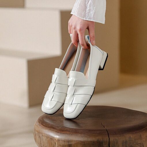 Buy CHIKO Dionisia Square Toe Block Heels Loafers Shoes online shopping cheap