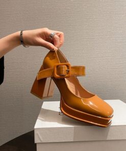 CHIKO Doneshia Square Toe Block Heels Mary Jane Shoes