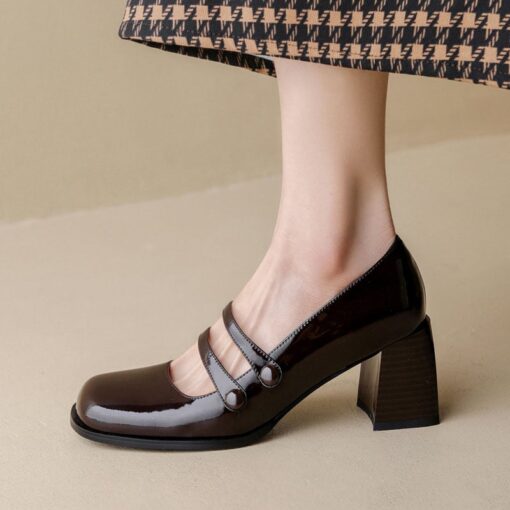 Buy CHIKO Ekaterina Square Toe Block Heels Mary Jane Shoes online shopping cheap