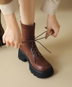 CHIKO Eleanor Square Toe Block Heels Ankle Boots