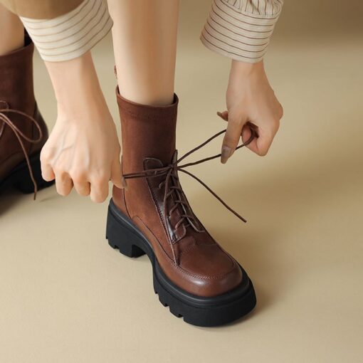 Buy CHIKO Eleanor Square Toe Block Heels Ankle Boots online shopping cheap
