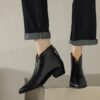 Buy CHIKO Emily Pointy Toe Block Heels Ankle Boots online shopping cheap