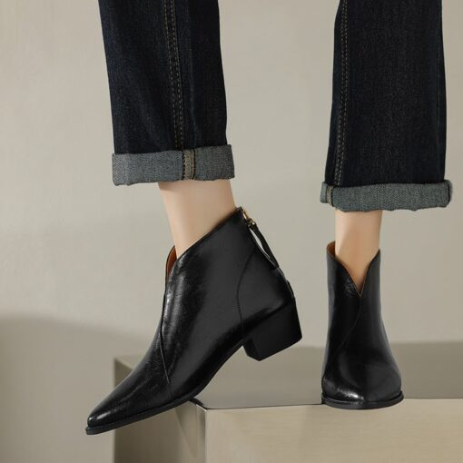 Buy CHIKO Emily Pointy Toe Block Heels Ankle Boots online shopping cheap