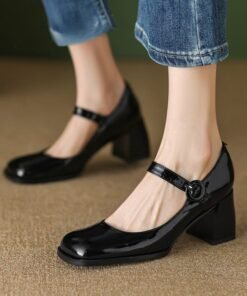 CHIKO Eva Square Toe Block Heels Mary Jane Shoes