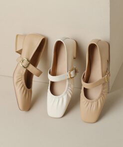 CHIKO Faizah Square Toe Block Heels Mary Jane Shoes
