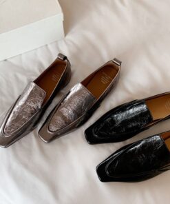 CHIKO Fatima Square Toe Block Heels Loafers Shoes