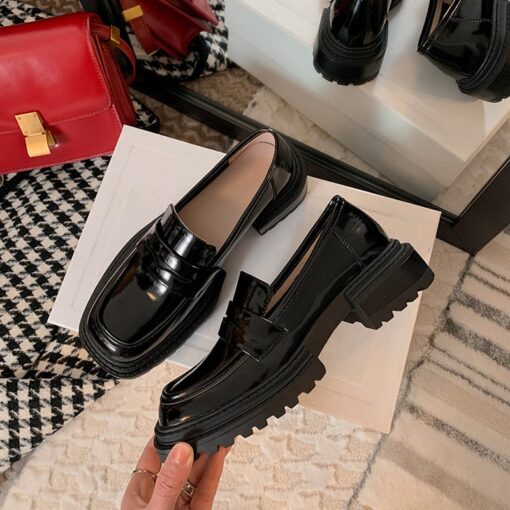 Buy CHIKO Fernanda Square Toe Block Heels Loafers Shoes online shopping cheap