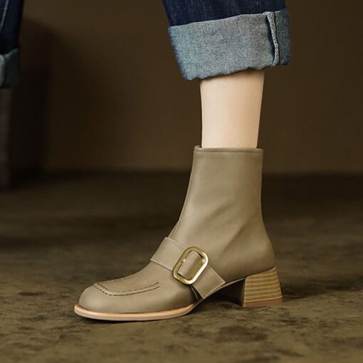 Buy CHIKO Frescura Buckle Leather Ankle Boots online shopping cheap