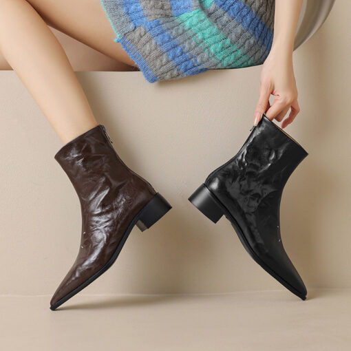 Buy CHIKO Gabriella Pointy Toe Block Heels Ankle Boots online shopping cheap