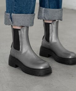 CHIKO Gamila Round Toe Block Heels Ankle Boots