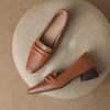 Buy CHIKO Gertrudes Square Toe Block Heels Loafers Shoes online shopping cheap