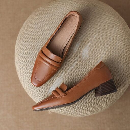 Buy CHIKO Gertrudes Square Toe Block Heels Loafers Shoes online shopping cheap