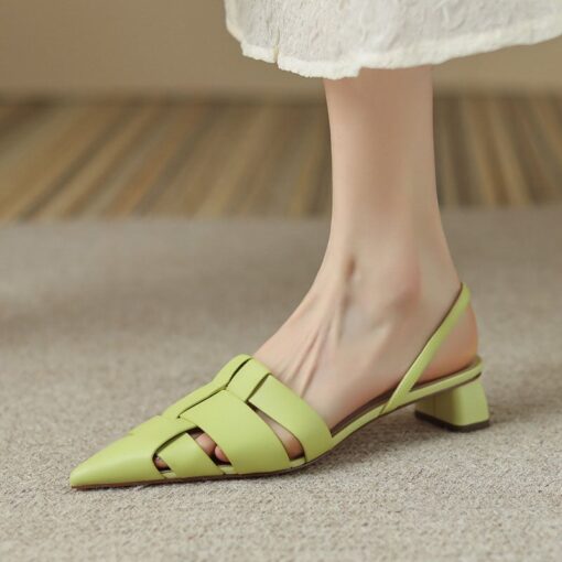 Buy CHIKO Greer Pointy Toe Block Heels Slingback Shoes online shopping cheap