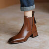 Buy CHIKO Grisela Square Toe Block Heels Ankle Boots online shopping cheap
