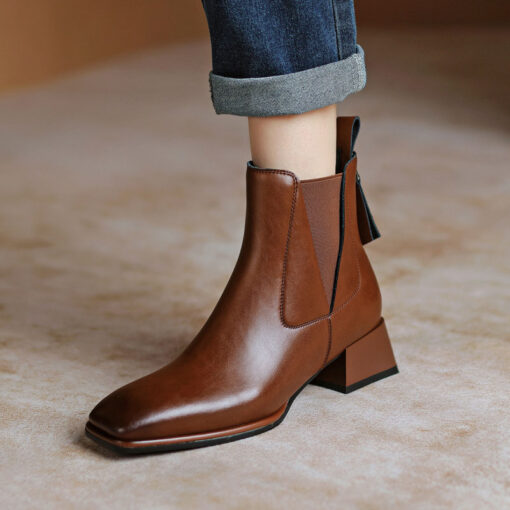 Buy CHIKO Grisela Square Toe Block Heels Ankle Boots online shopping cheap