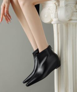 CHIKO Guadalupe Pointy Toe Wedge Ankle Boots