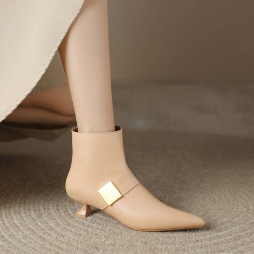 Buy CHIKO Hadil Pointy Toe Kitten Heels Ankle Boots online shopping cheap