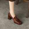 Buy CHIKO Halle Square Toe Block Heels Loafers Shoes online shopping cheap