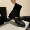 Buy CHIKO Hanifa Square Toe Block Heels Ankle Boots online shopping cheap