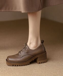 CHIKO Hasani Square Toe Block Heels Oxfords Shoes