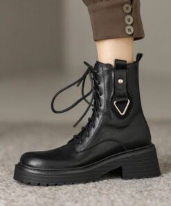 CHIKO Hermosa Round Toe Block Heels Ankle Boots