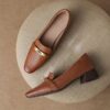 Buy CHIKO Hernanda Square Toe Block Heels Loafers Shoes online shopping cheap