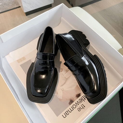 Buy CHIKO Imala Square Toe Block Heels Loafers Shoes online shopping cheap