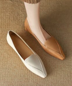 CHIKO Imoni Pointy Toe Block Heels Loafers Shoes