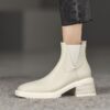 Buy CHIKO Isabel Square Toe Block Heels Ankle Boots online shopping cheap