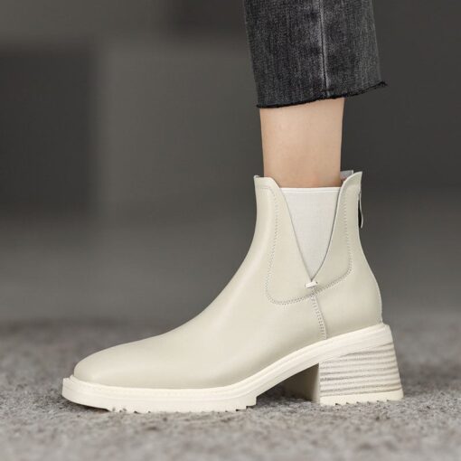 Buy CHIKO Isabel Square Toe Block Heels Ankle Boots online shopping cheap