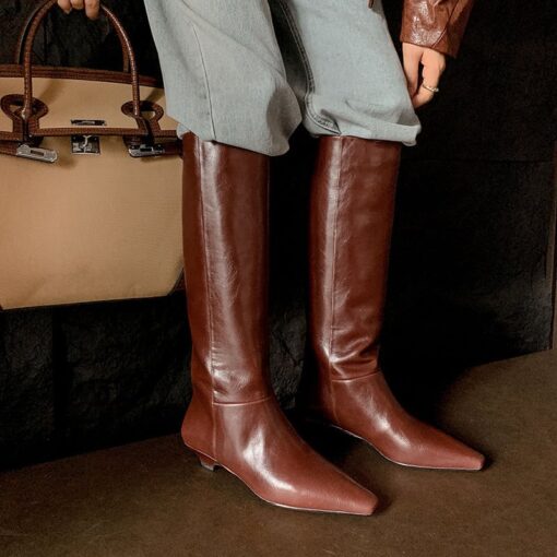Buy CHIKO Isabelle Square Toe Kitten Heels Knee High Boots online shopping cheap
