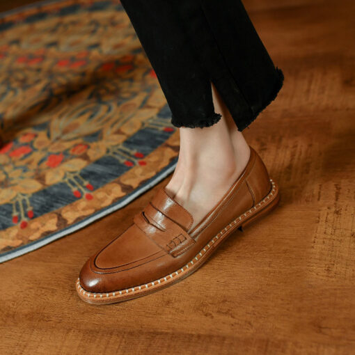 Buy CHIKO Issa Round Toe Block Heels Loafer Flats online shopping cheap