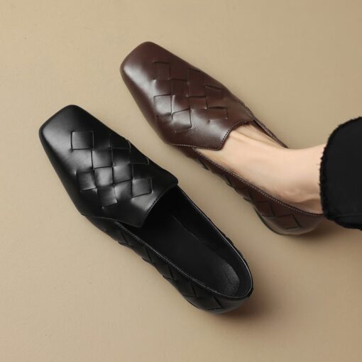 Buy CHIKO Ivy Square Toe Block Heels Loafers Shoes online shopping cheap