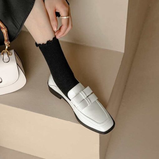 Buy CHIKO Jakalyn Square Toe Block Heels Loafers Shoes online shopping cheap