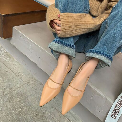 Buy CHIKO Jakki Pointy Toe Block Heels Mary Jane Shoes online shopping cheap